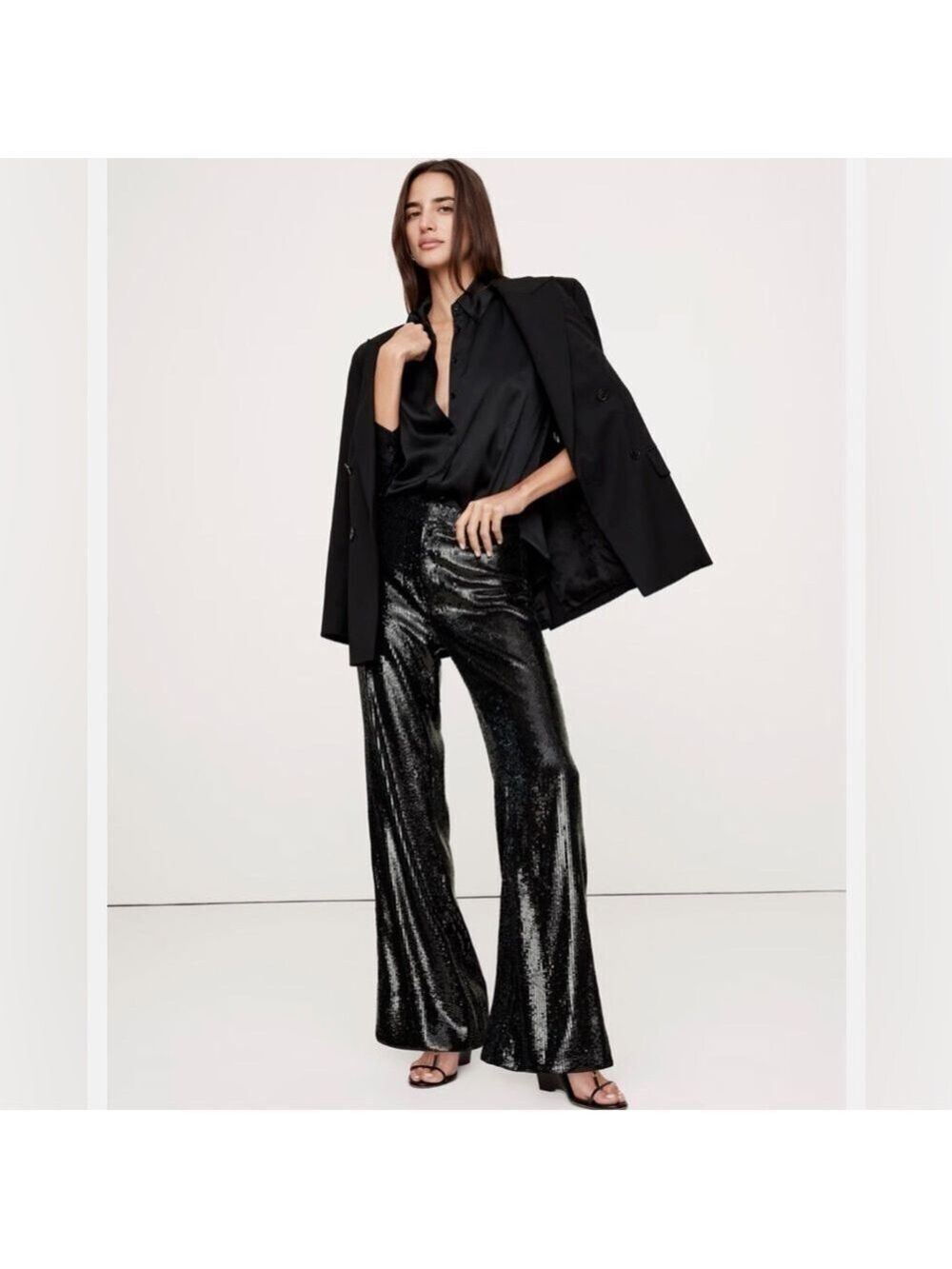 Banana Republic High Rise Boot Cut Sequin Pants Slacks NYE Party Christmas